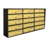 Condominium mailbox 15 pieces indoor and outdoor wall-mounted anthracite - bronze SLIM 5x3 letterbox galvanized painted steel