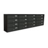 Condominium letterbox 16-piece indoor and outdoor wall-mounted anthracite SLIM 4x4 letterbox galvanized painted steel