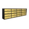 Condominium mailbox 16 pieces indoor and outdoor wall-mounted anthracite - bronze SLIM 4x4 letterbox galvanized painted steel