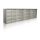 Apartment mailbox 16-piece indoor and outdoor wall-mounted gray SLIM 4x4 letterbox galvanized painted steel