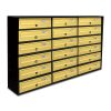 Condominium mailbox 18 pieces indoor and outdoor wall-mounted anthracite - bronze SLIM 6x3 letterbox galvanized painted steel