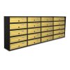Apartment mailbox 20 pieces indoor and outdoor wall-mounted anthracite - bronze SLIM 5x4 letterbox galvanized painted steel