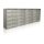 Condominium mailbox 20 pieces indoor and outdoor wall-mounted gray SLIM 5x4 letterbox galvanized painted steel