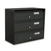 Apartment mailbox 3-piece indoor and outdoor wall-mounted anthracite SLIM letterbox galvanized painted steel