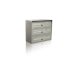 Társasházi postaláda 3 darabos beltéri és kültéri falra szerelhető szürke SLIM levélszekrény galvanizált festett acél
