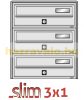 Condominium letterbox 3-piece indoor and outdoor wall-mounted gray SLIM letterbox galvanized painted steel