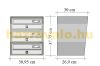Condominium letterbox 3-piece indoor and outdoor wall-mounted gray SLIM letterbox galvanized painted steel