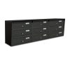 Condominium mailbox 9-piece indoor and outdoor wall-mounted anthracite SLIM 3x3 letterbox galvanized painted steel