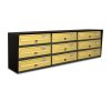 Condominium mailbox 9 pieces indoor and outdoor wall-mounted anthracite - bronze SLIM 3x3 letterbox galvanized painted steel