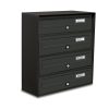 Condominium mailbox 4-piece indoor and outdoor wall-mounted anthracite SLIM letterbox galvanized painted steel
