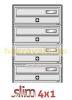 Condominium mailbox 4-piece indoor and outdoor wall-mounted anthracite SLIM letterbox galvanized painted steel