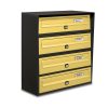 Condominium letterbox 4-piece indoor and outdoor wall-mounted anthracite - bronze SLIM letterbox galvanized painted steel
