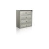 Condominium mailbox 4-piece indoor and outdoor wall-mounted gray SLIM letterbox galvanized painted steel