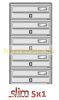 Apartment mailbox 5-piece indoor and outdoor wall-mounted anthracite SLIM letterbox galvanized painted steel