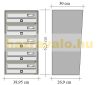 Apartment mailbox 5-piece indoor and outdoor wall-mounted anthracite SLIM letterbox galvanized painted steel
