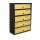 Condominium letterbox 5-piece indoor and outdoor wall-mounted anthracite - bronze SLIM letterbox galvanized painted steel