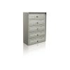 Condominium mailbox 5-piece indoor and outdoor wall-mounted gray SLIM letterbox galvanized painted steel
