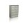 Condominium mailbox 5-piece indoor and outdoor wall-mounted gray SLIM letterbox galvanized painted steel
