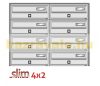 Condominium letterbox 8-piece indoor and outdoor wall-mounted anthracite SLIM 4x2 letterbox galvanized painted steel