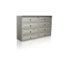 Condominium mailbox 8-piece indoor and outdoor wall-mounted gray SLIM 4x2 letterbox galvanized painted steel