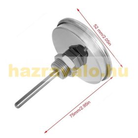   Smoker hőmérő grillhőmérő rozsdamentes füstölő analóg hőmérő 10-300℃