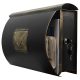 Antique wall letterbox curved retro letterbox with newspaper holder black and gold