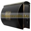 Antique wall letterbox curved retro letterbox with newspaper holder black and gold