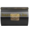 Antique wall letterbox curved retro letterbox with newspaper holder black and gold