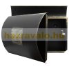 Antique wall letterbox curved retro letterbox with newspaper holder black and gold