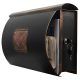 Antique wall letterbox curved retro mailbox with newspaper holder black-bronze