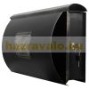 Antique wall letterbox curved retro letterbox with newspaper holder black and silver