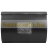 Antique wall letterbox curved retro letterbox with newspaper holder black and silver