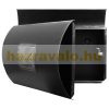 Antique wall letterbox curved retro letterbox with newspaper holder black and silver