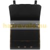 Antique wall mailbox with bag-like horn motif, retro mailbox with newspaper holder, black and gold