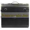 Antique wall mailbox with bag-like horn motif, retro mailbox with newspaper holder, black and gold