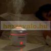  Párologtató, aroma diffúzor, elektromos ultrahangos illóolaj párologtató 250ml RGB változó színű led világítás fehér színben