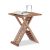 Összecsukható asztal diófa kisasztal dekoratív rácsos megjelenéssel