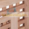 Folding table walnut side table with a decorative lattice appearance