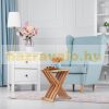 Folding table walnut side table for living room, terrace, balcony