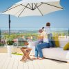 Folding table walnut side table for living room, terrace, balcony