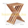 Folding table walnut side table for living room, terrace, balcony