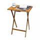 Folding table bamboo side table robust and space-saving