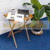 Folding table bamboo side table robust and space-saving