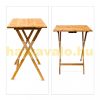 Folding table bamboo side table robust and space-saving