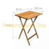 Folding table bamboo side table robust and space-saving