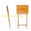 Folding table bamboo side table robust and space-saving