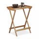 Folding table with tray bamboo tray table