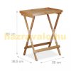 Folding table with tray bamboo tray table