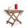 Folding table square wooden side table in brown color for both outdoor and indoor use 