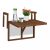 Korlátra szerelhető kávézó asztal fa összecsukható balkon asztal barna 55x70x65 cm